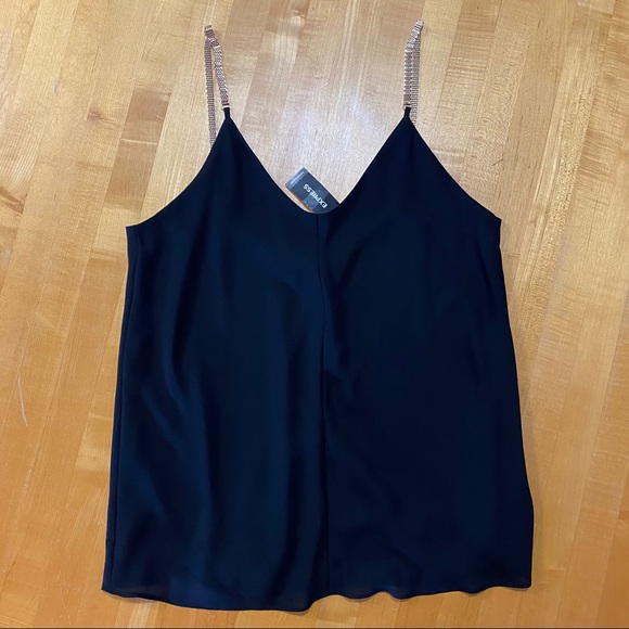 NWT Express Top with Gold Chain Straps - Picture 2 of 9